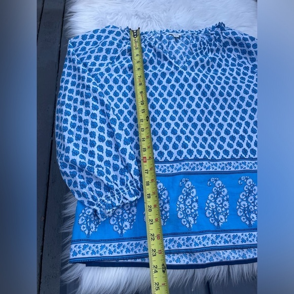 J. Crew - block print artist blouse - size medium - Picture 8 of 11